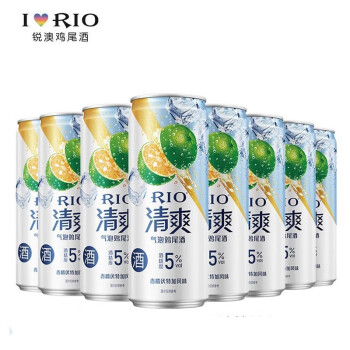 锐澳（RIO）洋酒预调鸡尾酒果酒强爽微醺清爽小美好多口味系列组合装混合330ml*8罐（口味随机发）	